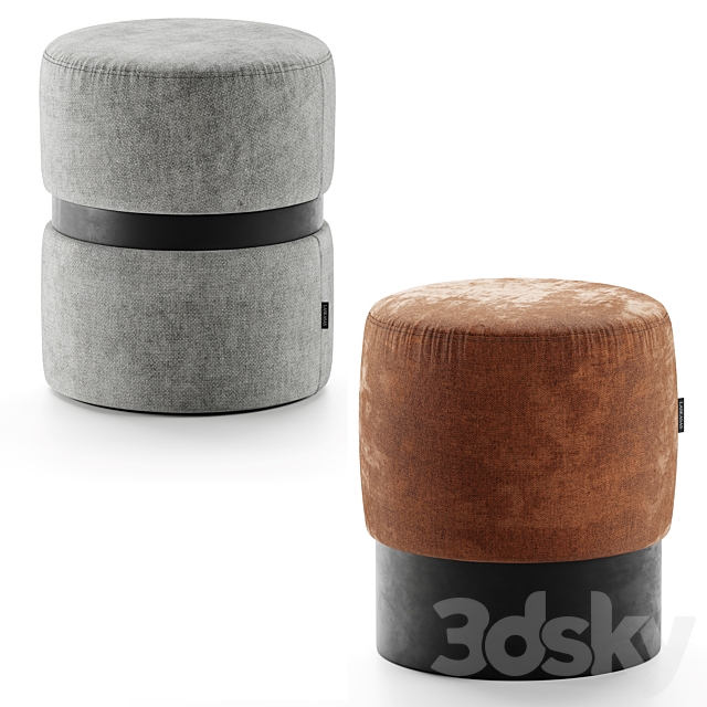 Set pouf laskasas 3DS Max Model - thumbnail 4