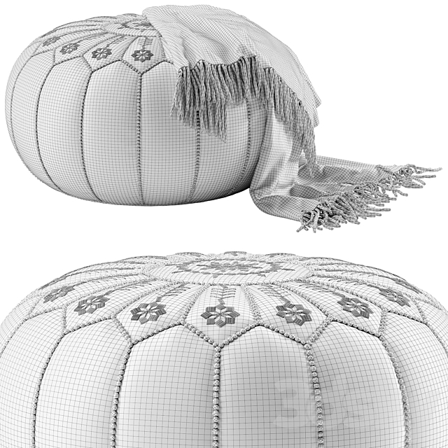 Sika Design Moroccan pouf 3DS Max Model - thumbnail 5