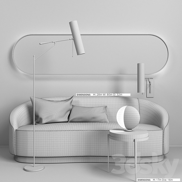 Sofa and Table Arteriorshome 3DSMax File - thumbnail 2