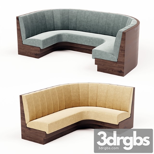 Sofa for restaurant 2 3dsmax Download - thumbnail 1