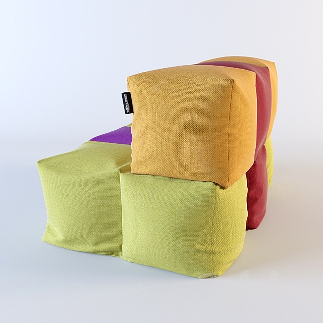 Sofa puffs of Tetris _ from Smartballs. 3DS Max Model - thumbnail 2