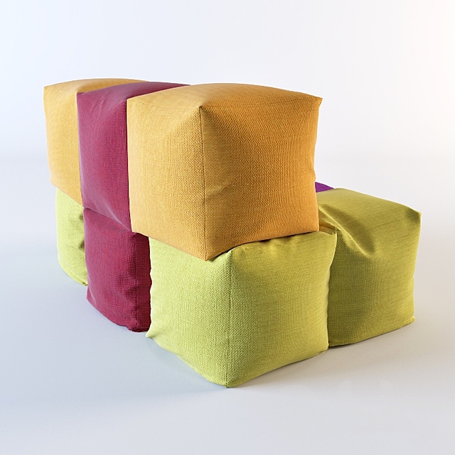 Sofa puffs of Tetris _ from Smartballs. 3DS Max Model - thumbnail 3