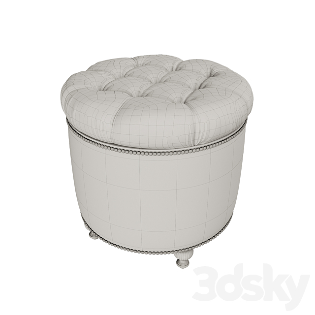 Soft padded stool Grosseto 3DSMax File - thumbnail 3