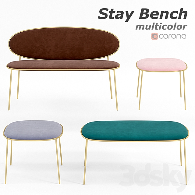 Stay bench 2 3DSMax File - thumbnail 1