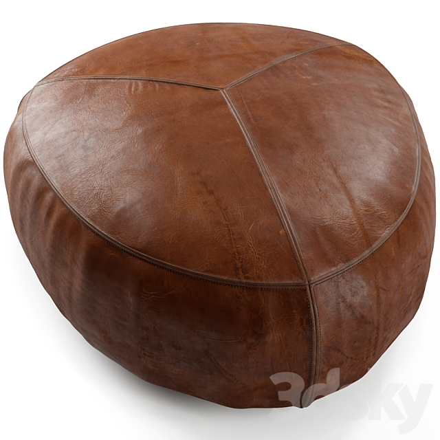 Stone Rawhide Brown Ottoman 3DSMax File - thumbnail 1