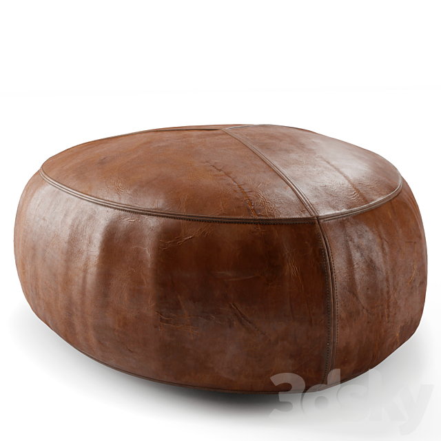 Stone Rawhide Brown Ottoman 3DSMax File - thumbnail 2