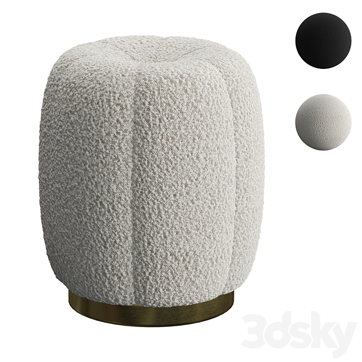 STOOL ORCHANIC (Eichholtz) 3DS Max Model - thumbnail 1