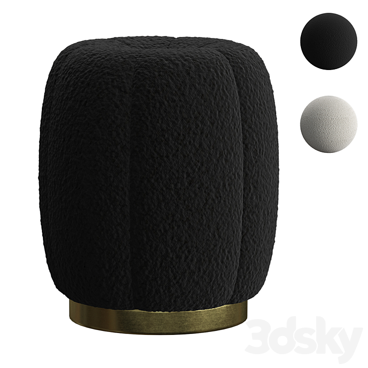 STOOL ORCHANIC (Eichholtz) 3DS Max Model - thumbnail 2