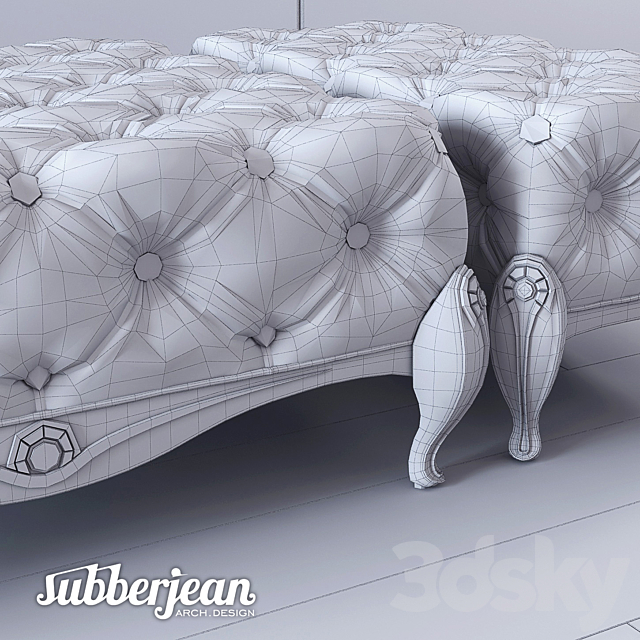 Subberjean Classical Banquette 2 3DS Max Model - thumbnail 3