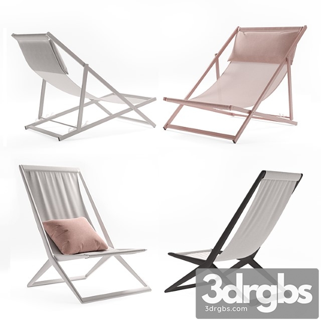 Sun lounger set 2 3dsmax Download - thumbnail 1