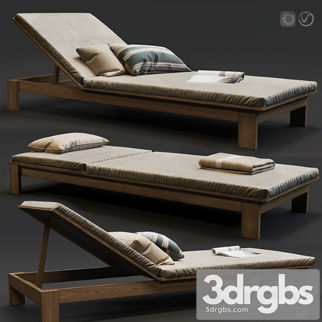 Sunbed set 01 2 3dsmax Download - thumbnail 1