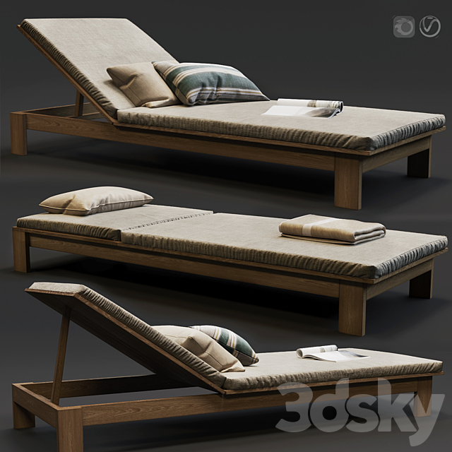 Sunbed set 01 3DSMax File - thumbnail 1