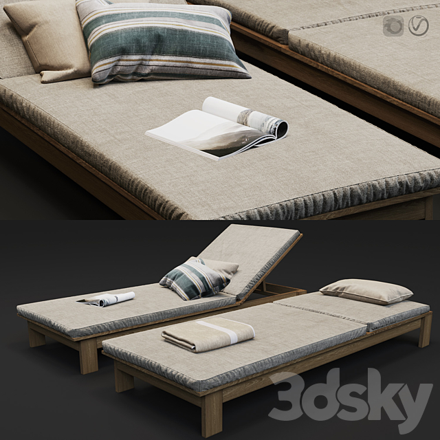 Sunbed set 01 3DSMax File - thumbnail 2