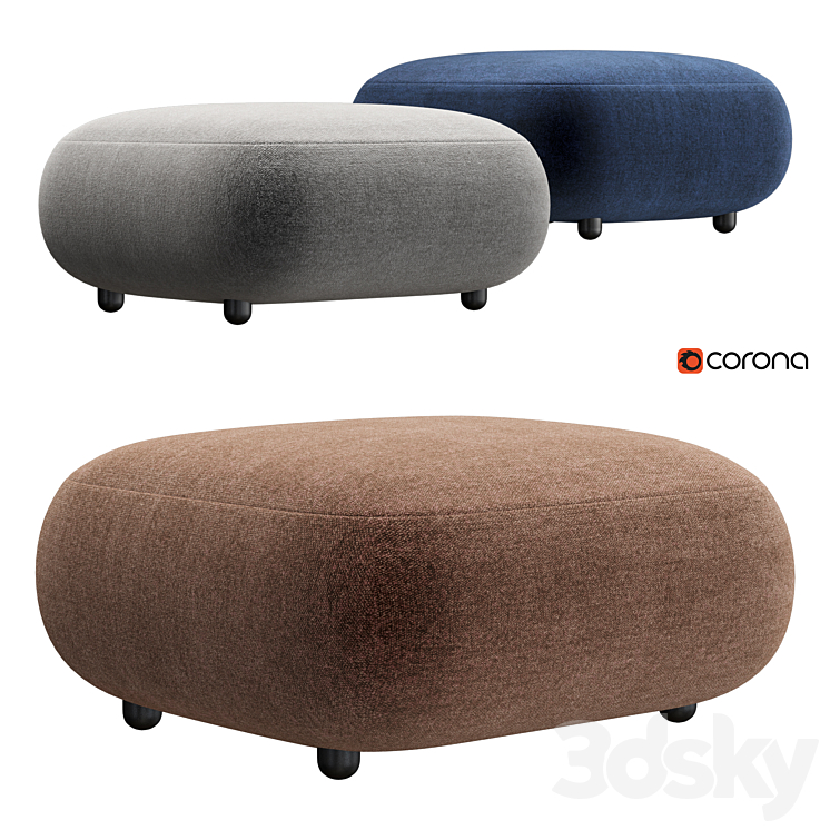 Sundae Ottoman | | Poof 3DS Max Model - thumbnail 1