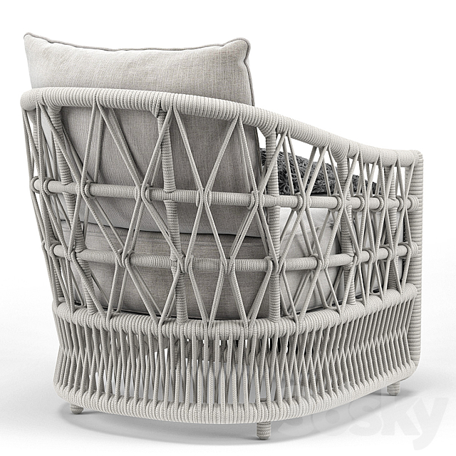 Sunset West Dana Club Chair 3DS Max Model - thumbnail 3