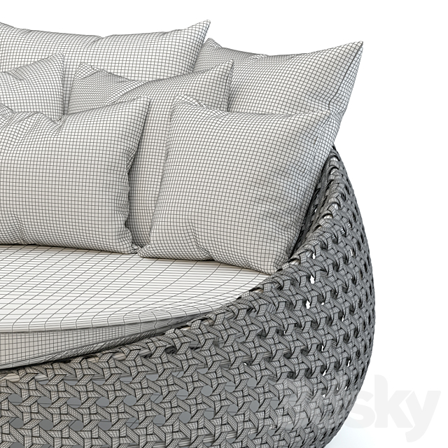 Sunweave penang day bed 3DS Max Model - thumbnail 5