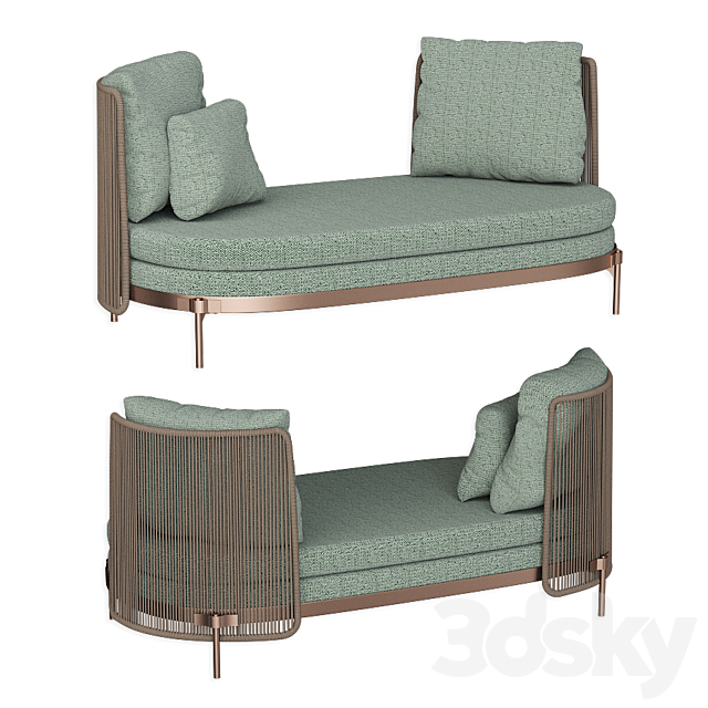 Tape Cord Outdoor Open Sofa Minotti 3DSMax File - thumbnail 2