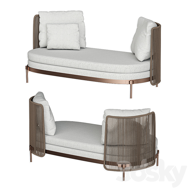 Tape Cord Outdoor Open Sofa Minotti 3DSMax File - thumbnail 3