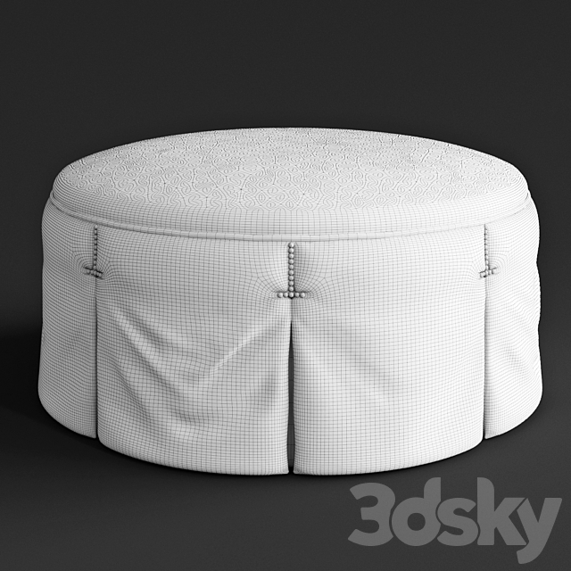 Taylor King Penny ottoman 3DSMax File - thumbnail 2