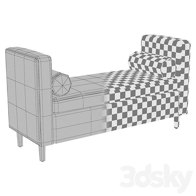 Telesphorus Upholstered Storage Bench MCRR2322 3ds Max - thumbnail 3