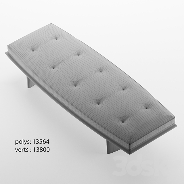 Terence harold robsjohn-gibbings bench 3DSMax File - thumbnail 4