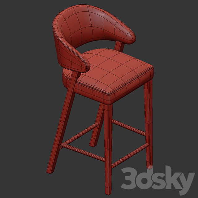 The Bright Group Cahn barstool 3DS Max Model - thumbnail 2