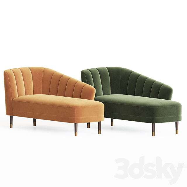 Theron Chaise Lounges The Sofa & Chair Company 3ds Max - thumbnail 3