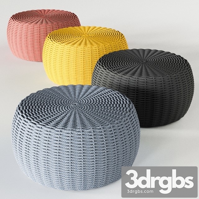 Tidelli marina pouf (4 colors) 2 3dsmax Download - thumbnail 1