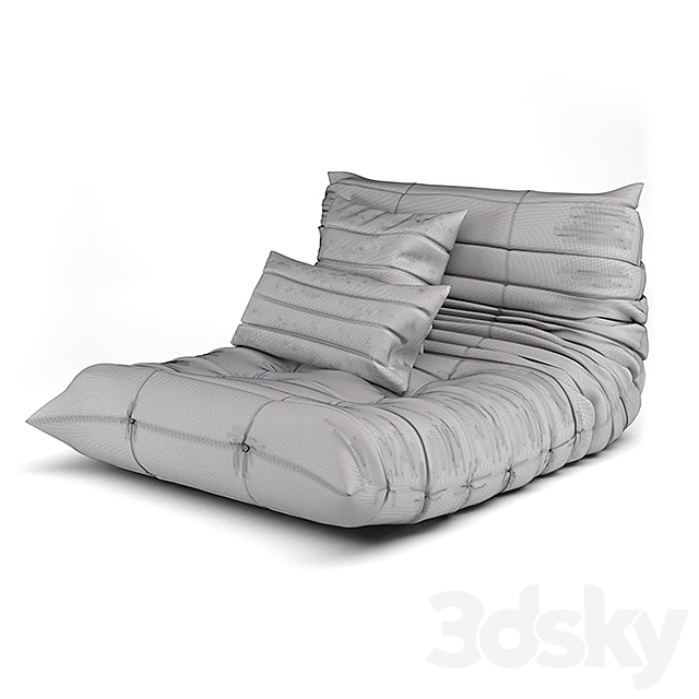 Togo Lounge ArmChair 3DS Max Model - thumbnail 4