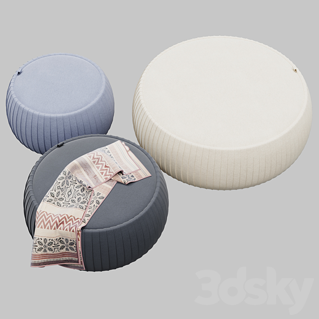 Tonin Casa PLISSÈ | Storage pouf 3DSMax File - thumbnail 2