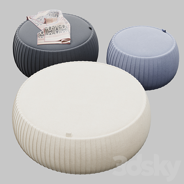 Tonin Casa PLISSÈ | Storage pouf 3DSMax File - thumbnail 3