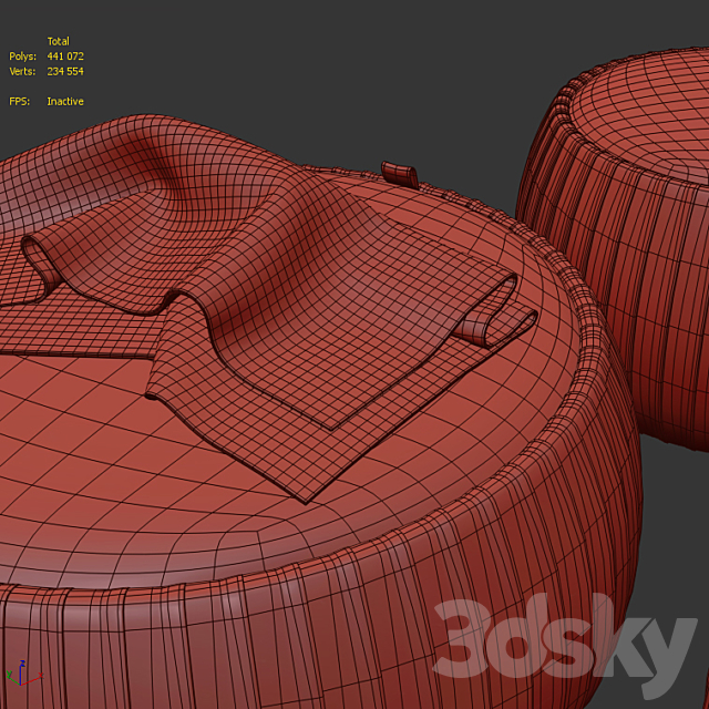 Tonin Casa PLISSÈ | Storage pouf 3DSMax File - thumbnail 4