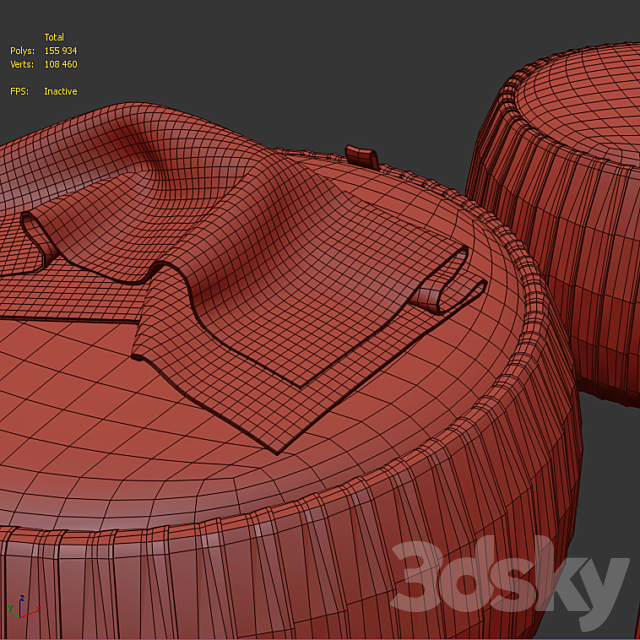 Tonin Casa PLISSÈ | Storage pouf 3DSMax File - thumbnail 5