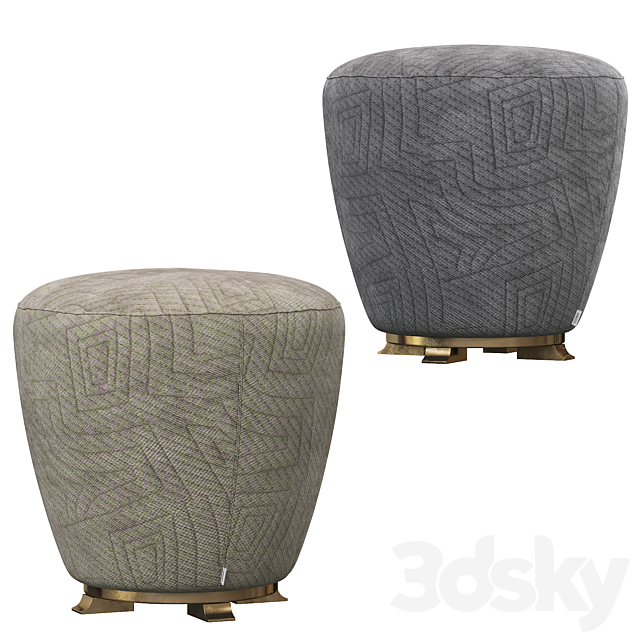 Topaze stool giorgetti 3ds Max - thumbnail 2