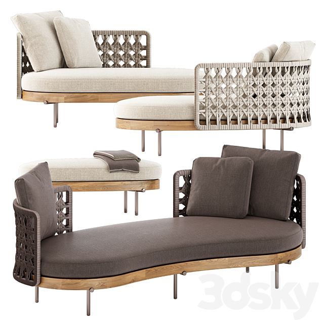 Torii Nest Angled sofa by Minotti 3ds Max - thumbnail 1