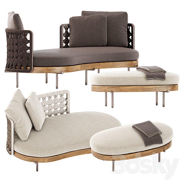 Torii Nest Angled sofa by Minotti 3ds Max - thumbnail 2