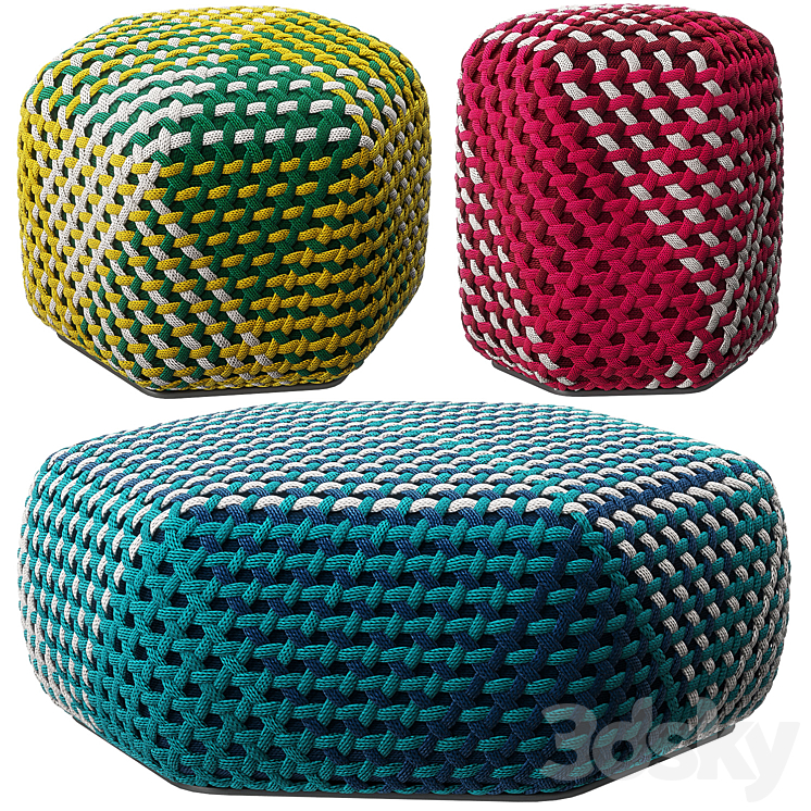 Tramae pouf by B&B Italia 3DS Max Model - thumbnail 1