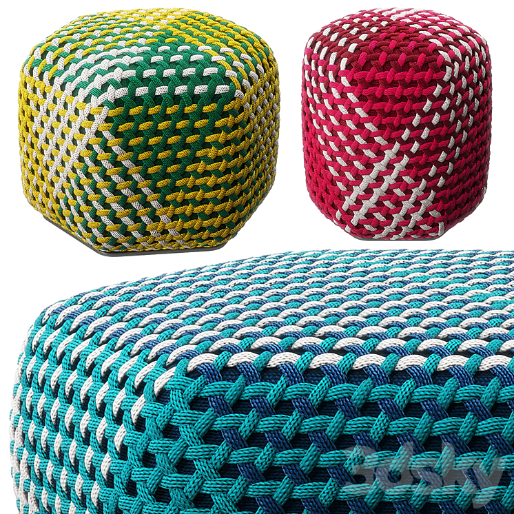 Tramae pouf by B&B Italia 3DS Max Model - thumbnail 2