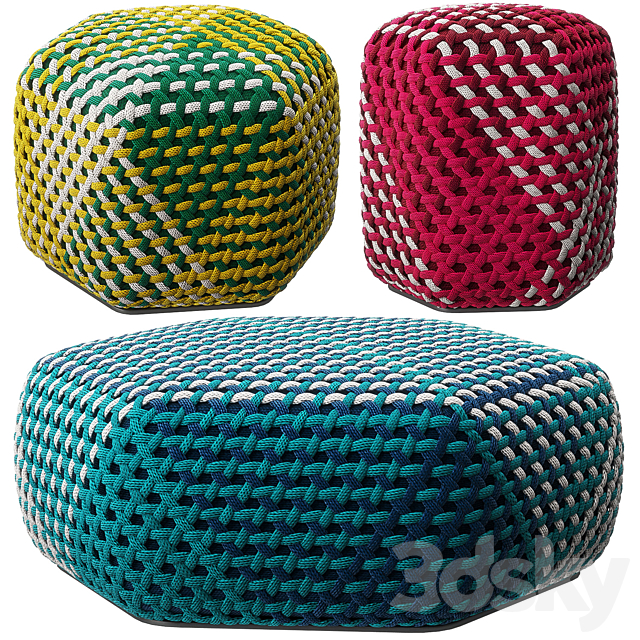 Tramae pouf by B&B Italia 3DSMax File - thumbnail 1