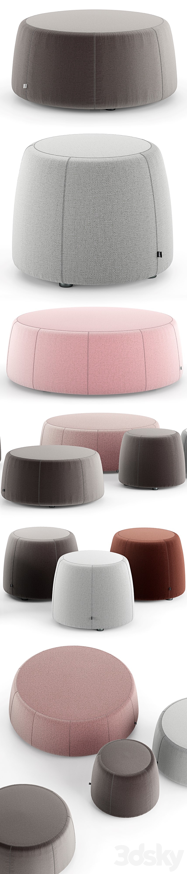 Tribu nomad poufs 3DS Max Model - thumbnail 2