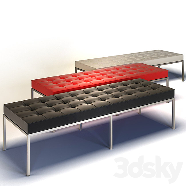 Triple bench Florence COSMORELAX 3DSMax File - thumbnail 1