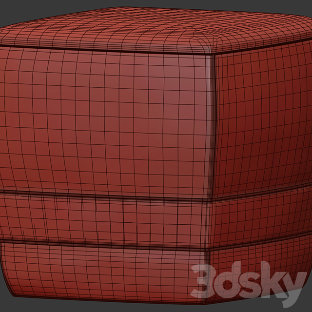 Trussardi larzia Casa ottoman 3DS Max Model - thumbnail 3