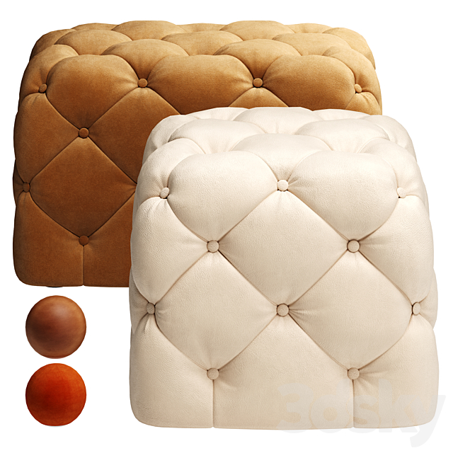 Tufted pouf CTS Salloti Tresor 3DSMax File - thumbnail 1