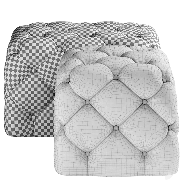 Tufted pouf CTS Salloti Tresor 3DSMax File - thumbnail 4