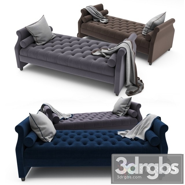 Tufted Sofa Bed 3dsmax Download - thumbnail 1