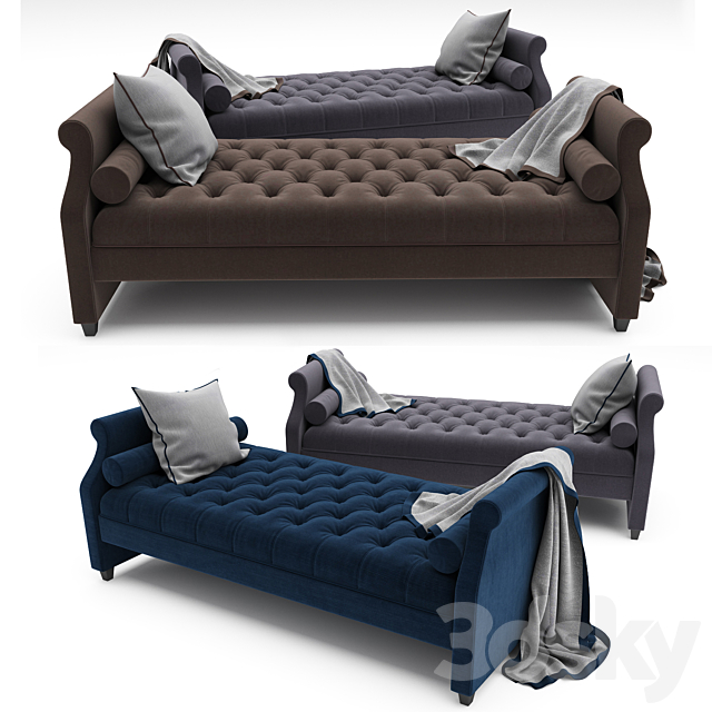 Tufted Sofa Bed 3DSMax File - thumbnail 2