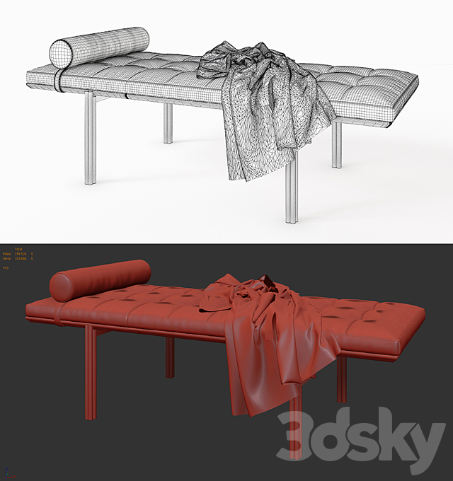 TWELVE-DAY BED 3DSMax File - thumbnail 3