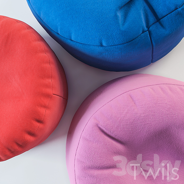 Twils Soft pouf 3DS Max Model - thumbnail 2