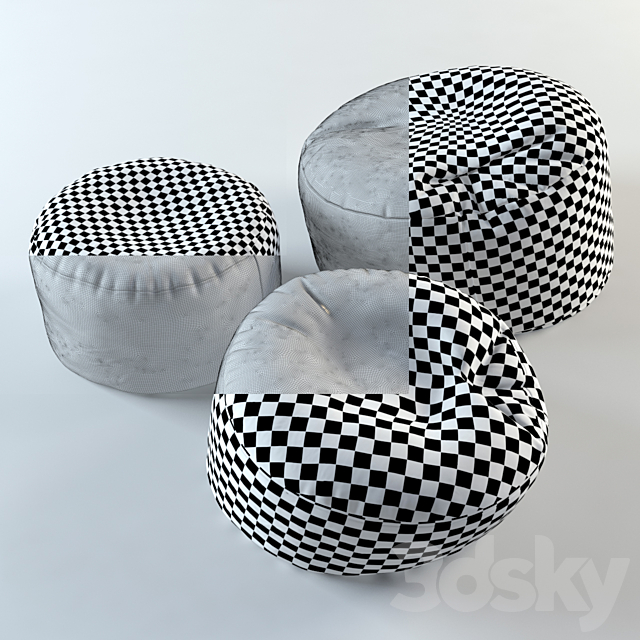 Twils Soft pouf 3DS Max Model - thumbnail 3