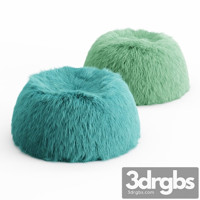 Two himalayan faux-fur beanbag 2 3dsmax Download - thumbnail 1